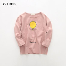 Children's T-shirt Long Sleeve T-Shirt For Girls Cartoon Balloon Kids Top 2018 Autumn Baby Tees 2-8T Toddler Outerwear 2024 - buy cheap