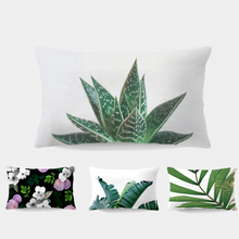 Hummingbird Succulents Cushions Tropical Plants Cactus Pillows Case Morocco Bedroom For Sofa Throw Pillow Case Rectangle Velvet 2024 - buy cheap