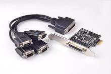 PCI к 4 портам RS232 последовательная карта DB9 COM адаптер MCS9904 чипсет с кабелем вентилятора 2024 - купить недорого