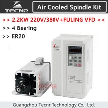 2.2kw 220V 380V air cooled spindle motor Ceramic 4 Bearing ER20 and FULING 2.2KW VFD inverter 2024 - buy cheap