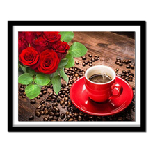 5D diamant painting,Diamond Embroidery"Flowers"Picture Rhinestones,diamond  round Coffee Cup Full Square Crystal Cross Stitch 2024 - buy cheap