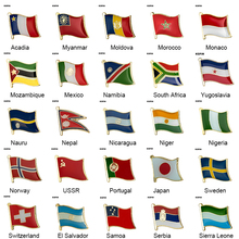 Значок с флагом страны брошь в виде флага Национальный флаг отворот булавка международные путешествия булавки коллекции 2024 - купить недорого