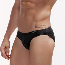 Micro tangas de piel sintética para hombre, ropa interior Sexy, bragas de piel sintética, pantalones en T, lencería 2024 - compra barato