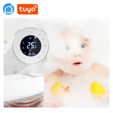 Tuya-termostato wi-fi para aquecimento de água, redondo, controle de temperatura, tela lcd sensível ao toque, regulador de temperatura 2024 - compre barato