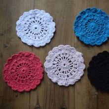 New Design 10cm 100% Cotton Hand Made Crochet Doilies 50Pcs/LOT  Multicolor Cup Coaster Vintage Round Crochet cup mats 2024 - buy cheap