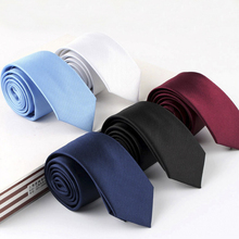 Laço masculino cor sólida clássico gravata masculina casual para homens vermelho preto vestido de festa de casamento magro laços de luxo 2024 - compre barato