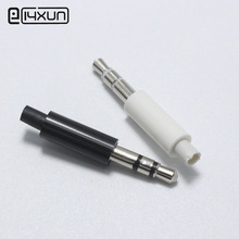 2pcs 3.5mm 3 pole Stereo Plug Nickel Plated Straight Repair Headphone Male Plugs with Rubber Tubing Tail Audio Connector 2024 - buy cheap