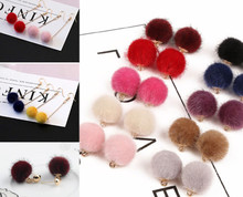 10pcs/lot Fur Covered Ball Beads Charms Pendant for Earring Bracelet Necklace Jewelry Making DIY 2024 - buy cheap