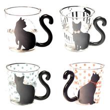 Anti-Scalding Cat Glass Coffee Mug Cup Tea Cup Milk Coffee Cup Dots Decoration Home Office Cup Couples Gift Drinking Utensils 2024 - buy cheap