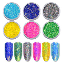 Holographic Laser Nail Powder Charm Dust Candy colors Mermaid Nail Glitter Decorations Nail Art Pigment DIY Manicure Designs 2024 - buy cheap
