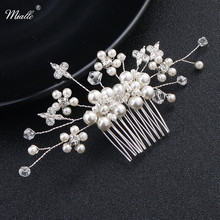 Miallo-Pinzas para el pelo con perlas para mujer, horquillas para el pelo, accesorios de joyas para el pelo de boda, Color plata, tocado nupcial, regalos de fiesta 2024 - compra barato