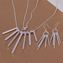 S159 2015 fashion silver plated necklaces and drop earrings jewelry set good match pretty sexy dance accessories 2024 - buy cheap
