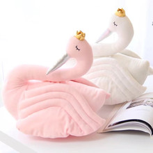 Baby Sleeping Pillow Crown Swan Dolls Chair Cushion Children's Room Decoration Kids Animal Doll Toys Photography Props Blanket 2024 - buy cheap