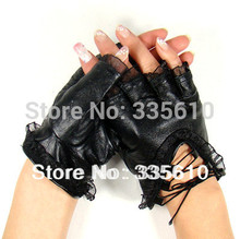 New 2016 women gloves fashion lady spring new mittens lace sheepskin leather gloves women half finger gloves 2024 - buy cheap