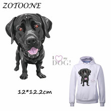 ZOTOONE Lovely Black Dog Patch for Clothes T Shirt Ironing on Patches Stickers DIY Heat Transfer Accessory Washable Appliques C 2024 - buy cheap