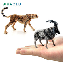 Simulation cute Goat Cheetah leopard Figurine Animal Model sheep figure home decor miniature fairy garden decoration accessories 2024 - buy cheap