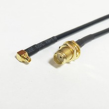 New Modem Coaxial Cable SMA Female Jack nut Switch MMCX Male Plug Right Angle Connector RG174 Cable 20CM 8" Adapter RF Jumper 2024 - buy cheap