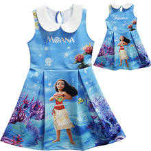 Moana Dress Children Clothing Summer Sleeveless Dresses Baby Girl Princess Birthday Party Costume Dress Kid Girls Casual Clothes 2024 - buy cheap