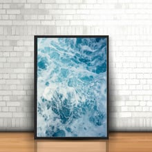 Nordic Style Popular Canvas Print Painting Of Seawater Waves And Quote Wall Art Picture For Living Room Home Decor Unframed NO.3 2024 - buy cheap