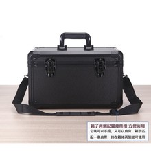 Caja de Herramientas de aleación de aluminio, maletín portátil de 370x220x210mm, almacenamiento de instrumentos, resistente a impactos 2024 - compra barato