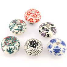 40mm*35mm Multicolor Cabinet Handles and Knobs Cabinet Knobs and Handles High Quality Furniture Ceramic Knobs One Piece 2024 - buy cheap