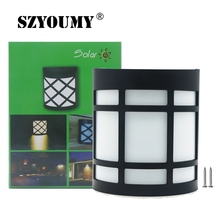 SZYOUMY-lámpara Solar LED RGB impermeable para exteriores, iluminación de pared alimentada por energía Solar, para jardines, vallas, decoración de patio, IP55 2024 - compra barato