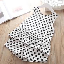 2019 Summer Children's Outfit Girls Clothing Sets Baby Toddler Kids Girl Clothes Set Dot Print Tank Tops + Shorts 2 Piece Suit 2024 - buy cheap