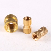 50-100PCS M3 Brass Inserts Double Pass Copper Knurl Nut Embedded Fastener 2024 - buy cheap