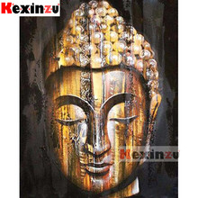 Kexinzu-pintura diamante 5D DIY "estatua de Buda", bordado 3D, punto de cruz, rompecabezas para niños, juguetes hechos a mano, K33334 2024 - compra barato