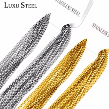 LUXUSTEEL Men/Women Necklaces Pendants 10pcs/lot Stainless Steel No Fade 2mm Box Chains Necklace DIY Accessories 18inch-24inch 2024 - buy cheap