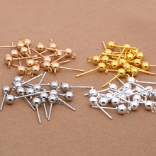 20Pcs Gold Silver Rhodium Pin Stud Earring Basic Needle Post Stoppers For Fashion Women Earring DIY Accessories For Jewelry 2024 - buy cheap