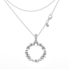 Pingente de corda de prata esterlina feminino, corrente da moda com pingente e colar 2024 - compre barato