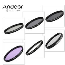 Andoer 62mm UV+CPL+FLD+ND(ND2 ND4 ND8) Photography Filter Kit Set for Nikon Canon Sony Pentax DSLRs 2024 - buy cheap