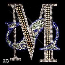 5 pc/lot Letter SM hotfix rhinestones, heat transfer design iron on motifs,rhinestone for garment,T-shirt 2024 - buy cheap