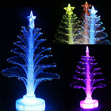 Christmas Tree Lamp Light Colorful LED Fiber Optic Nightlight Children Xmas Gift 2024 - buy cheap