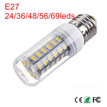 Nova lâmpada de led e27 e e14 para iluminação incandescente, 24-69leds, ac 5730 v, substitui os holofotes de 20w, 50w, 220 w e 100w 2024 - compre barato