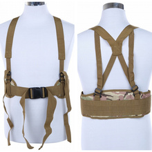 Abay Military Airsoft Tactical MOLLE Padded Waist Belt H-shaped Suspender Outdoor Sport Hunting Accessories Waist Support 2024 - buy cheap