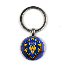 World of Warcraft tribal flag keychain glass time keychain handmade custom picture key chain 2024 - buy cheap