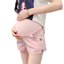 Для беременных женщин эластичный пояс повседневные шорты сплошной Опора живота Материнство летние брюки шорты Одежда для беременных женщин 2024 - купить недорого