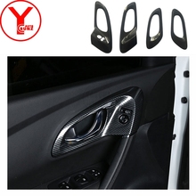 YCSUNZ-manija de puerta interior de fibra de carbono ABS para coche, inserto para Renault Kadjar Dynamique 2015 2016 2017, accesorios 2024 - compra barato