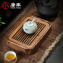 Mini bandeja de chá kung fu, linda mini mesa de chá simples caseira pequena mesa de chá de madeira sólida armazenamento de água 2024 - compre barato