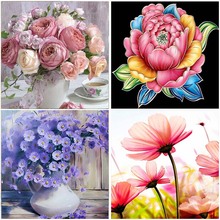 Beautiful Flowers Pattern 5D Diamond Painting Full Square/Full Round Drill Home Wall Decorative Painting Embroidery Stitch 2024 - buy cheap
