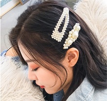 Full pearls Hair Clips for Women Fashion Sweet Imitation Korean Style Hairpins Alloy BB Hairgrip Girls Hair Accessories 2024 - buy cheap