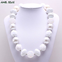 MHS.SUN 1PC fashion chunky bubblegum necklace handmade baby girls beaded necklace diy jewelry for kids children party gift 2024 - buy cheap