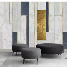 Wellyu papel de parede 3d personalizado, moderno, geométrico, linhas de ouro, padrão mosaico, parede de fundo de tv 2024 - compre barato
