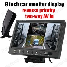 9 Inch Ultra Big color TFT LCD Car Monitor display backup Rearview camera Reverse priority with 2 AV in 2024 - buy cheap