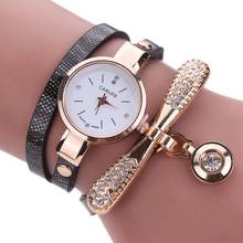 Модные золотые изысканные женские часы женские кожаные Наручные часы Saat Relogio Feminino bayan kol saati подарок # C 2024 - купить недорого