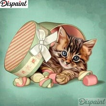 Dispaint Full Square/Round Drill 5D DIY Diamond Painting "Cat gift box scenery" 3D Embroidery Cross Stitch 5D Home Decor A12381 2024 - buy cheap