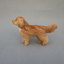 Simulação cachorro fofo de pé 27x7x17cm, modelo de cachorro de polietileno & furs, adereços de decoração para casa, presente de modelo d474 2024 - compre barato