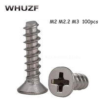 100pcs M2 M2.2 M2.6 M3 M4 screws 304 stainless steel countersunk head flat head self tapping flat tail screws 2024 - buy cheap